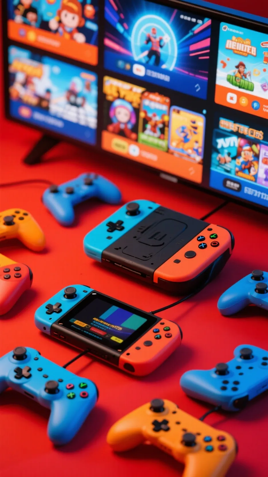 ai character: Gaming store background