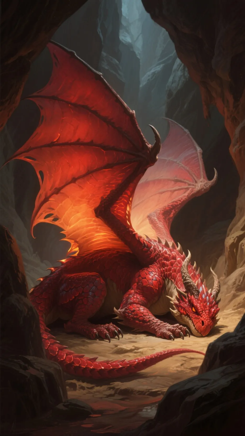 ai character: Mythic dragon background