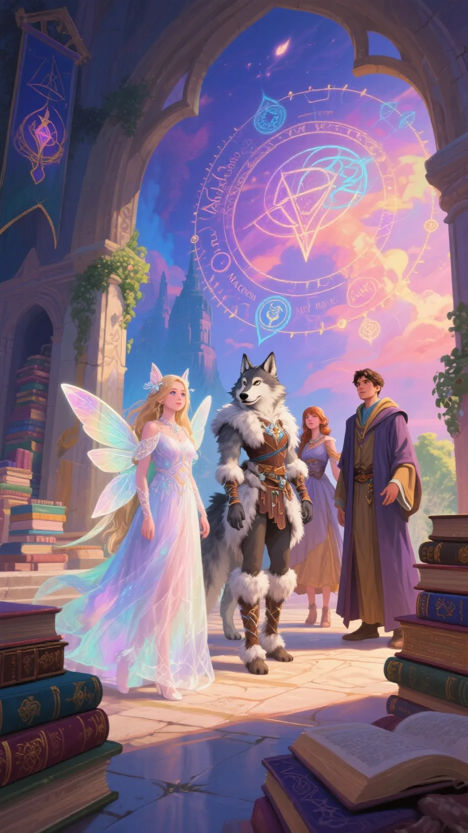 ai character: academy of magic background