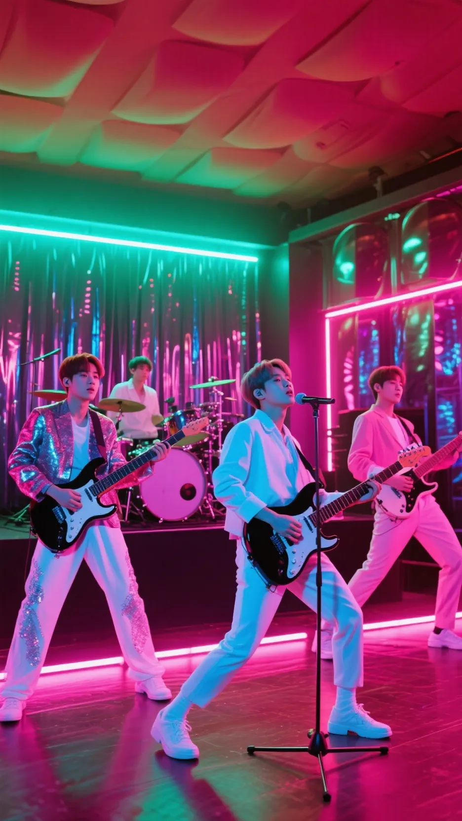 ai character: BTS  background