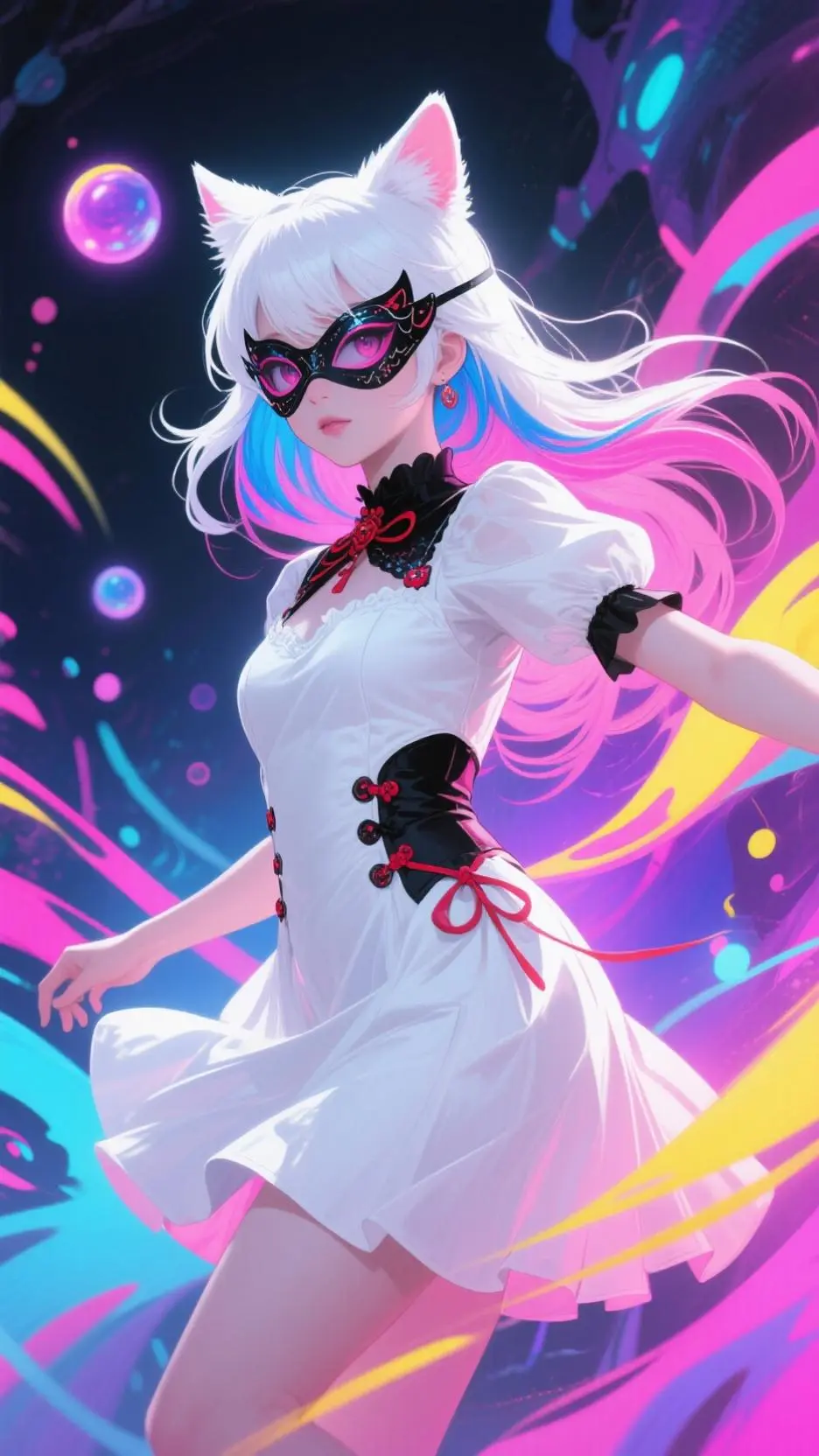 ai character: Kitty Blanc background