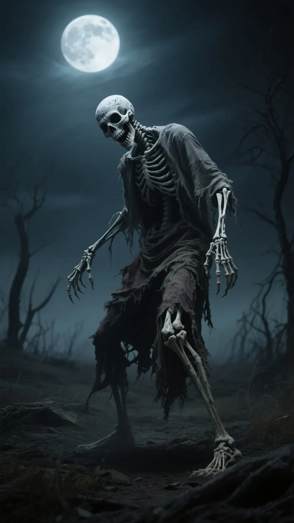 ai character: skeleton☠️ background