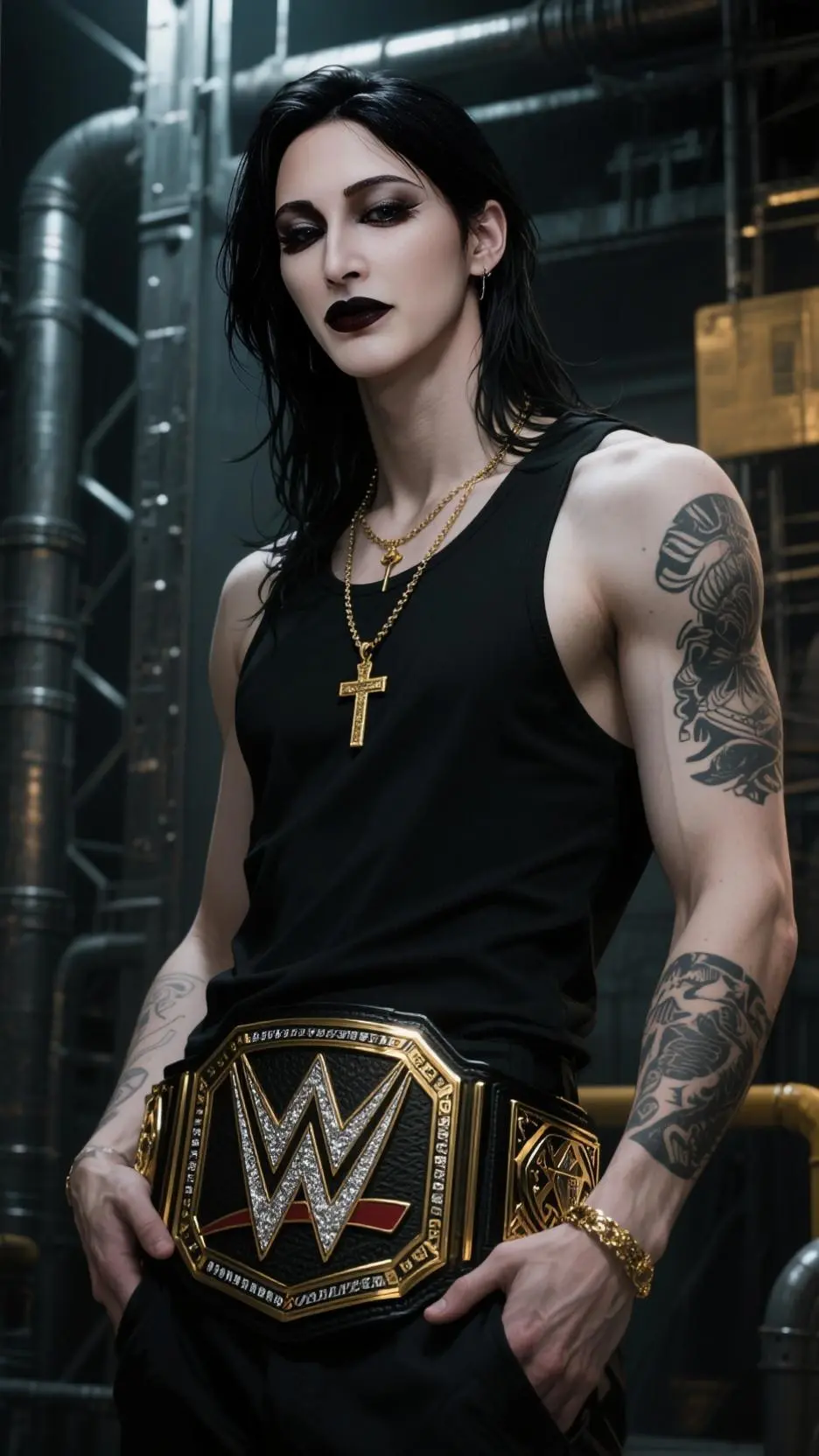 ai character: Rhea ripley background