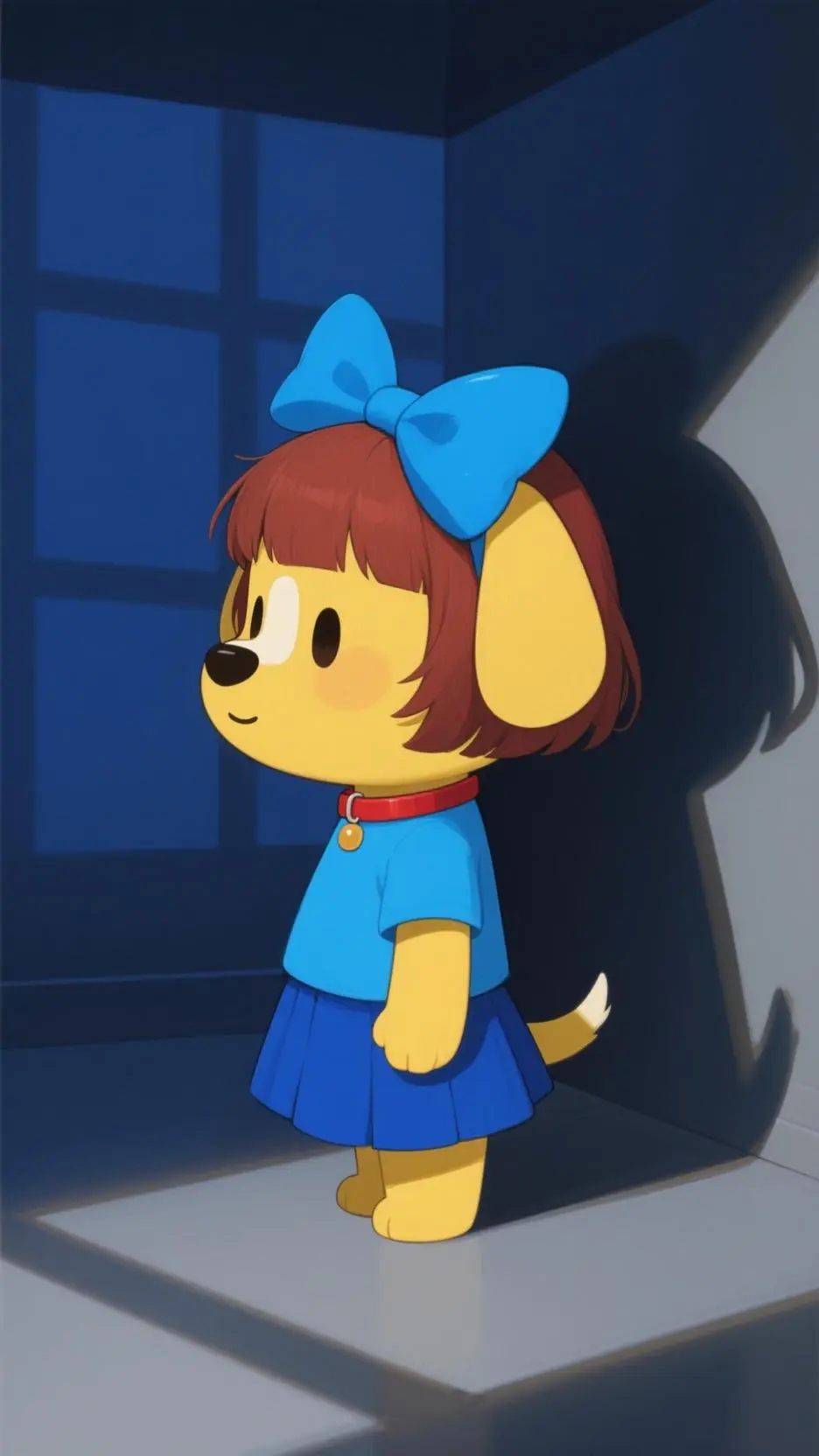 ai character: not bright eyes background