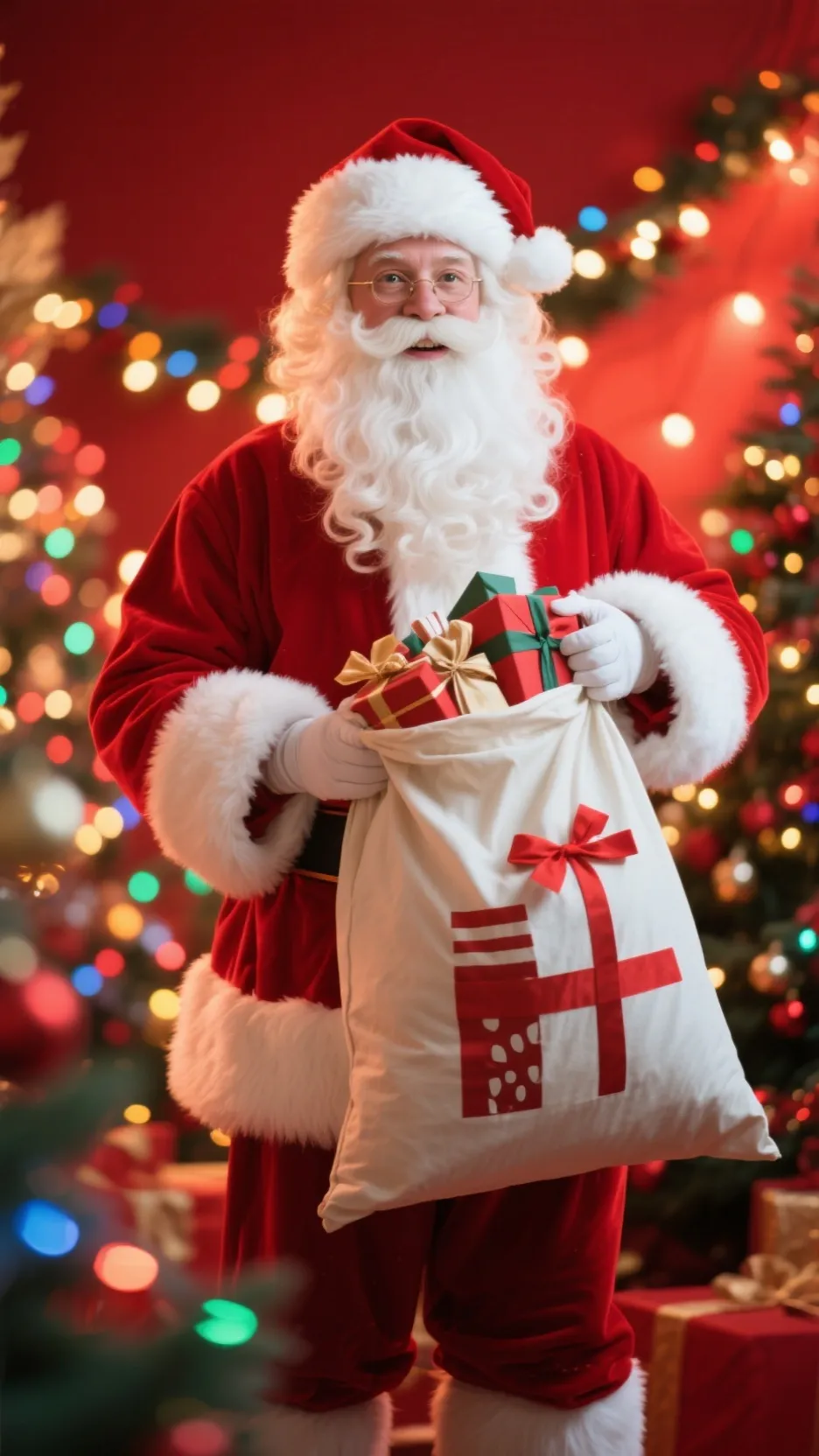 ai character: Santa claus background