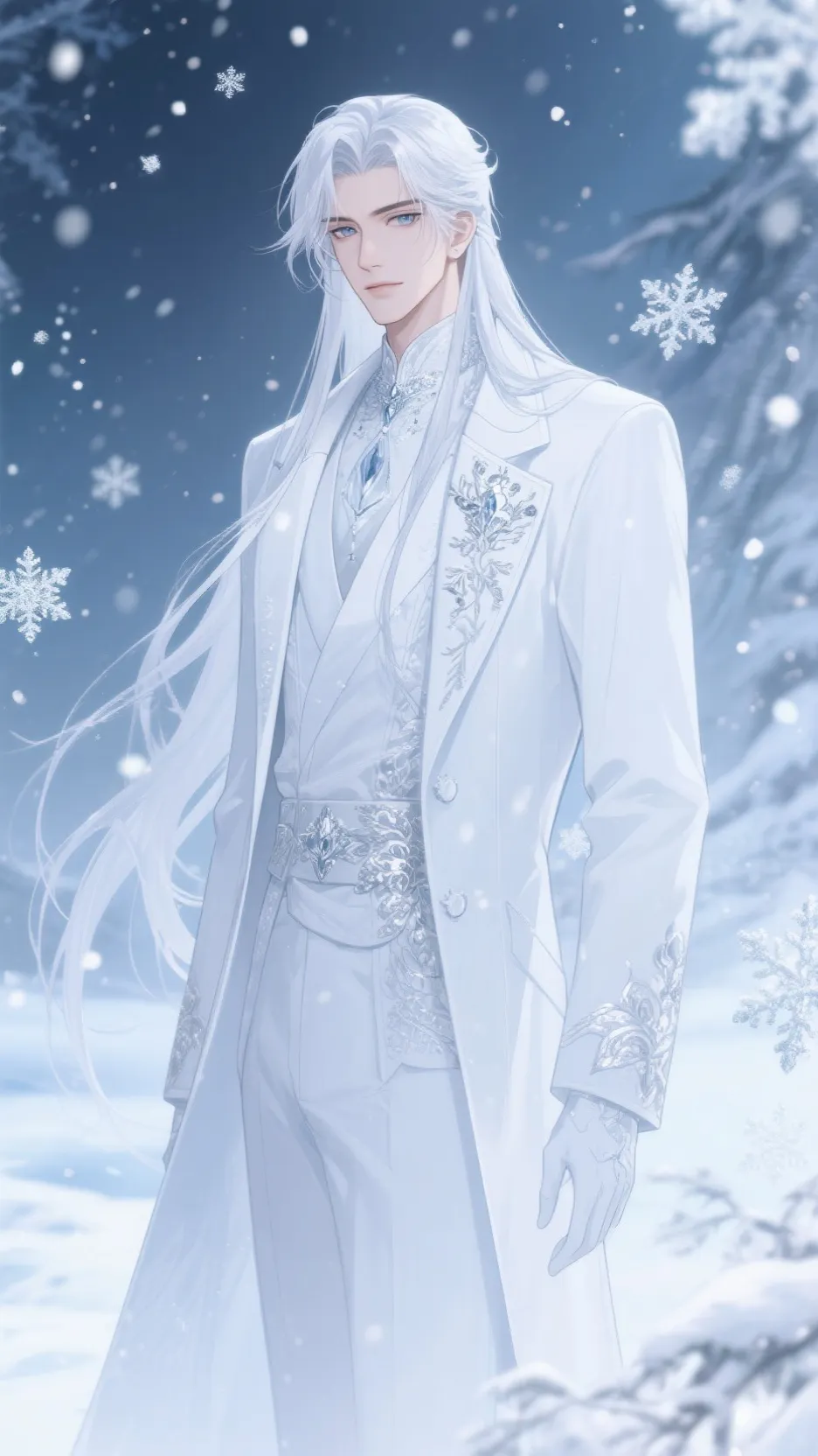 ai character: Flakëryn Winter background