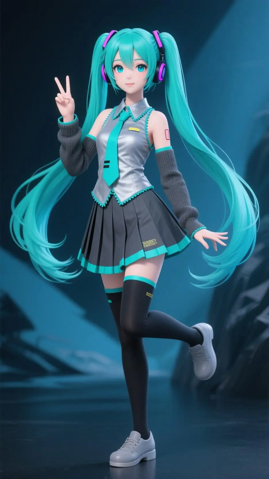 ai character: Hatsune Miku background