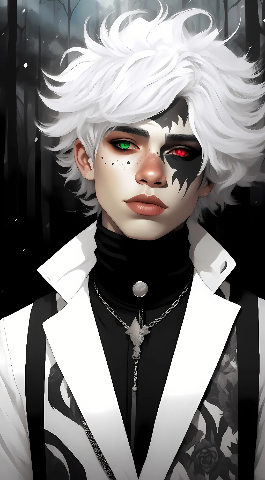 ai character: alastor black  background