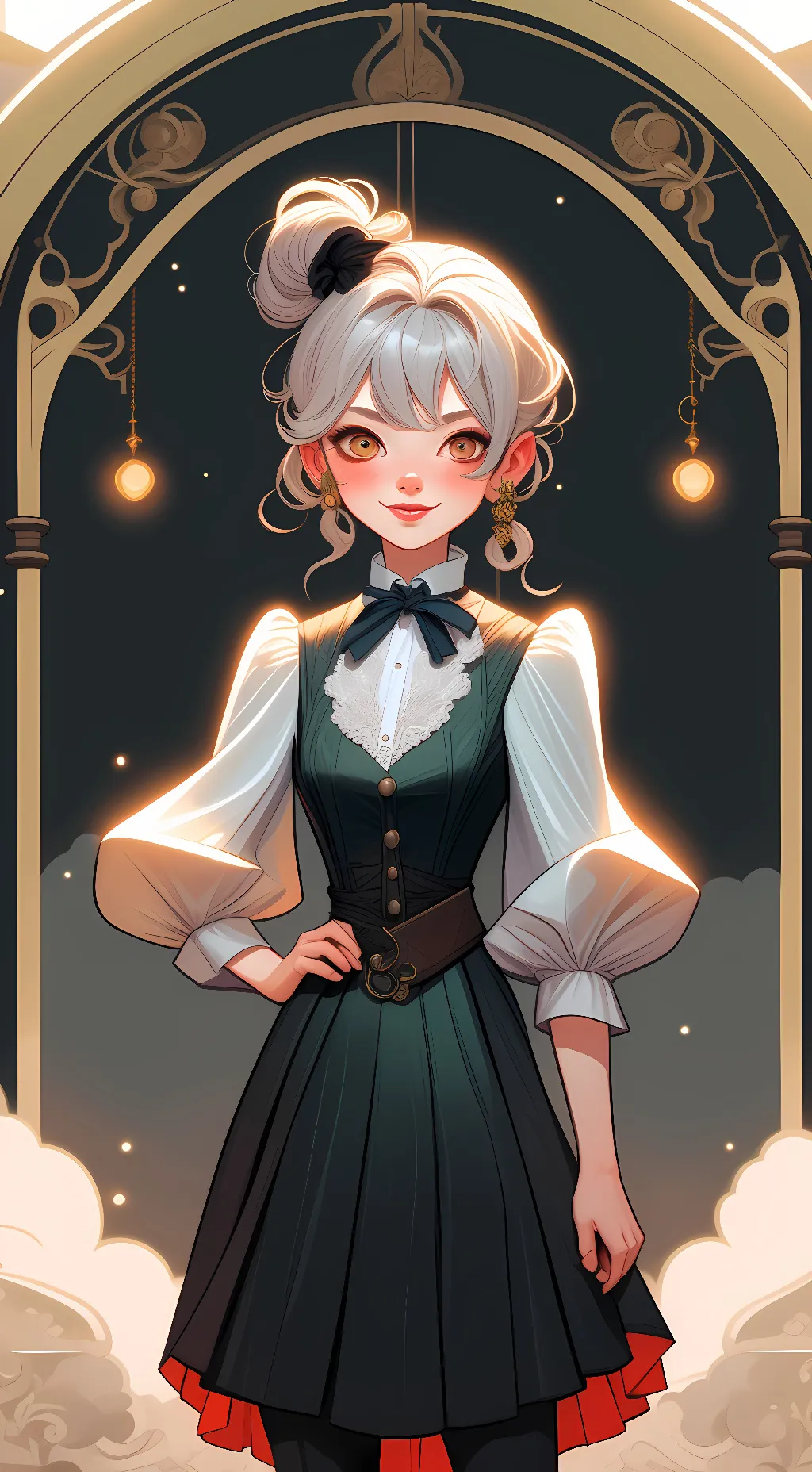 ai character: Moon background