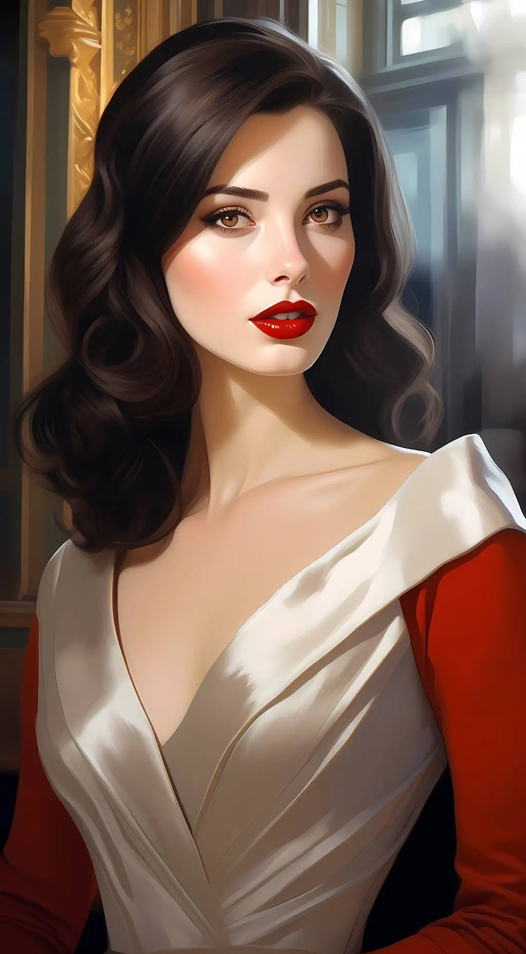 ai character: Evelyn Anderson  background