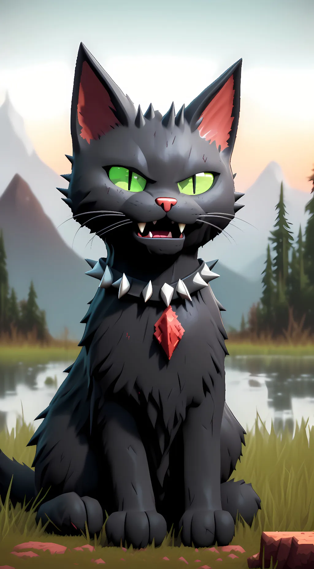 ai character: Dark heart  background