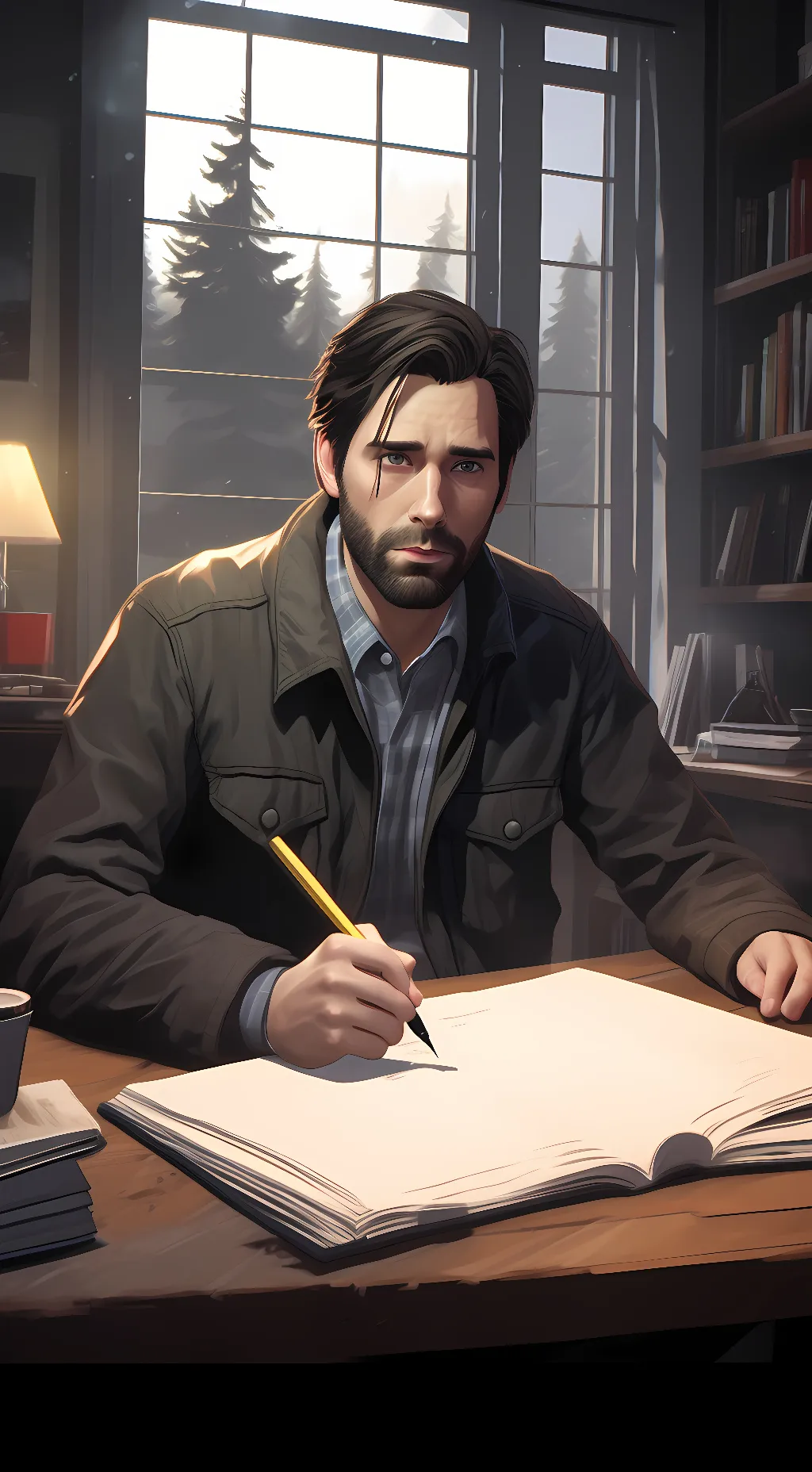 ai character: Alan Wake background