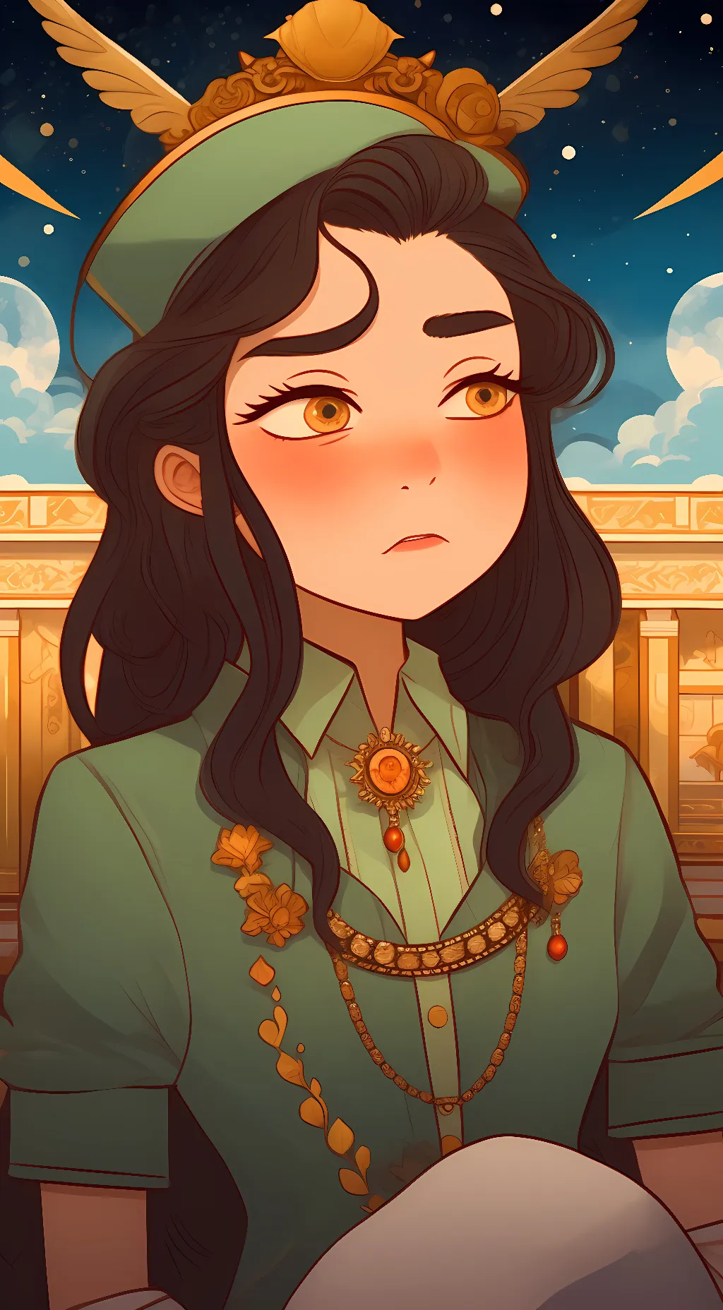 ai character: Shelby.  background