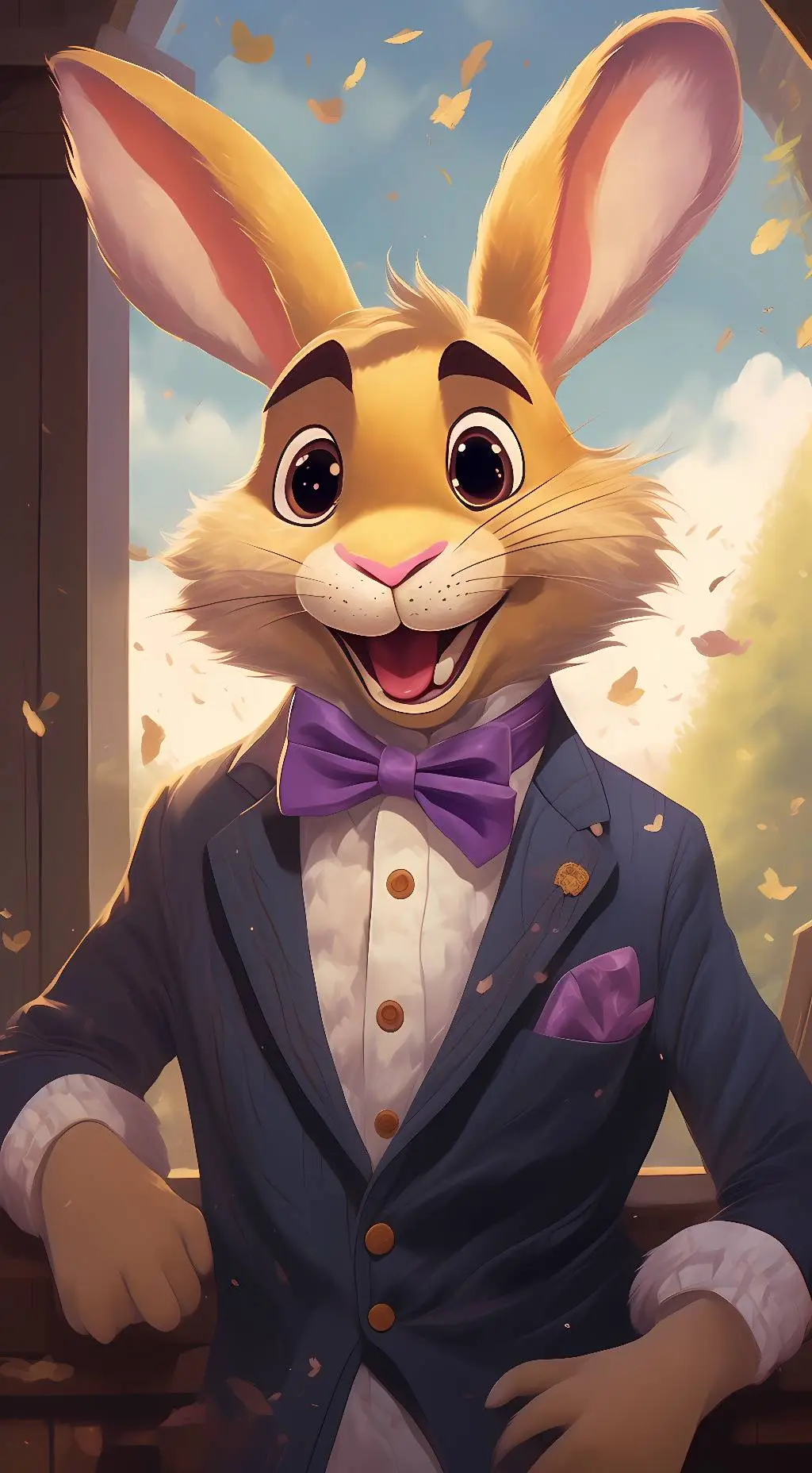 ai character: Spring bonnie background