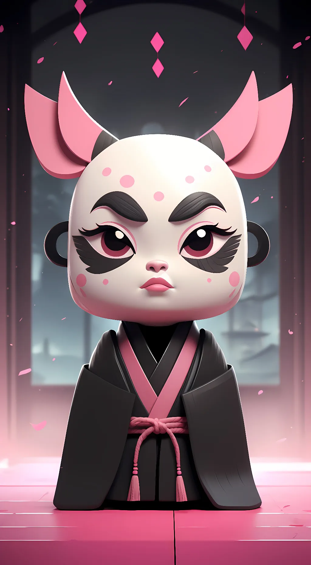 ai character: PinkElg background