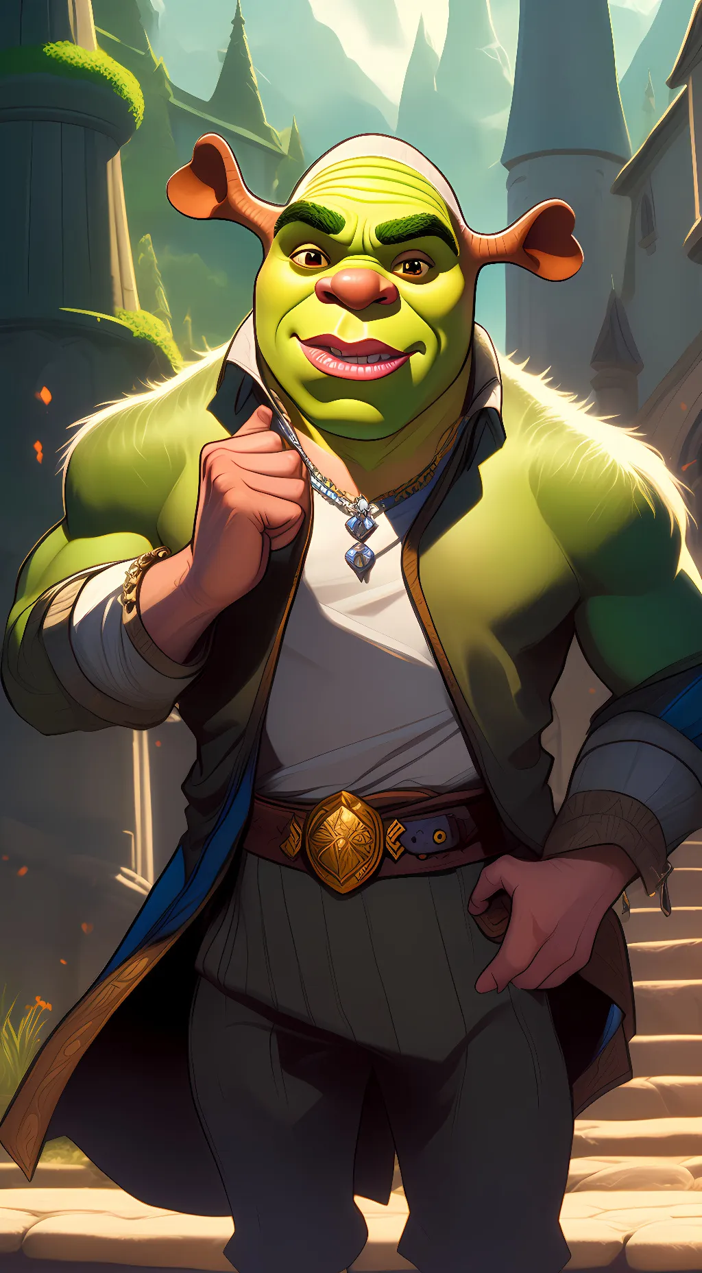 ai character: Baddie shrek background