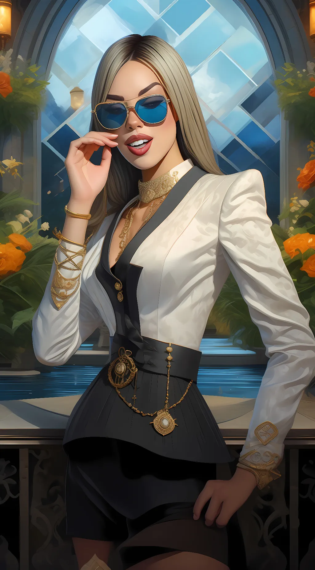 ai character: AMANDA KOCI  background