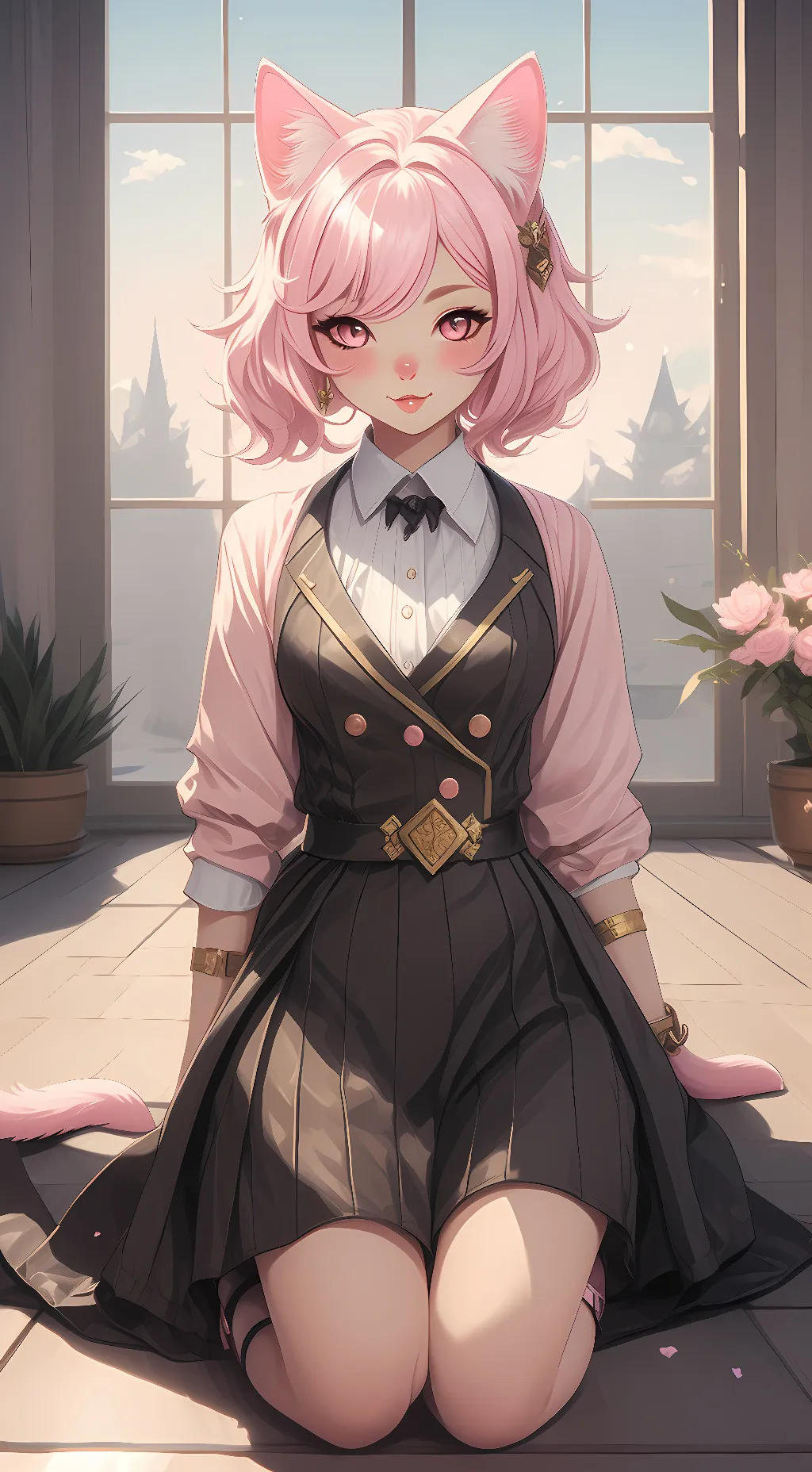 ai character: UwU girl background