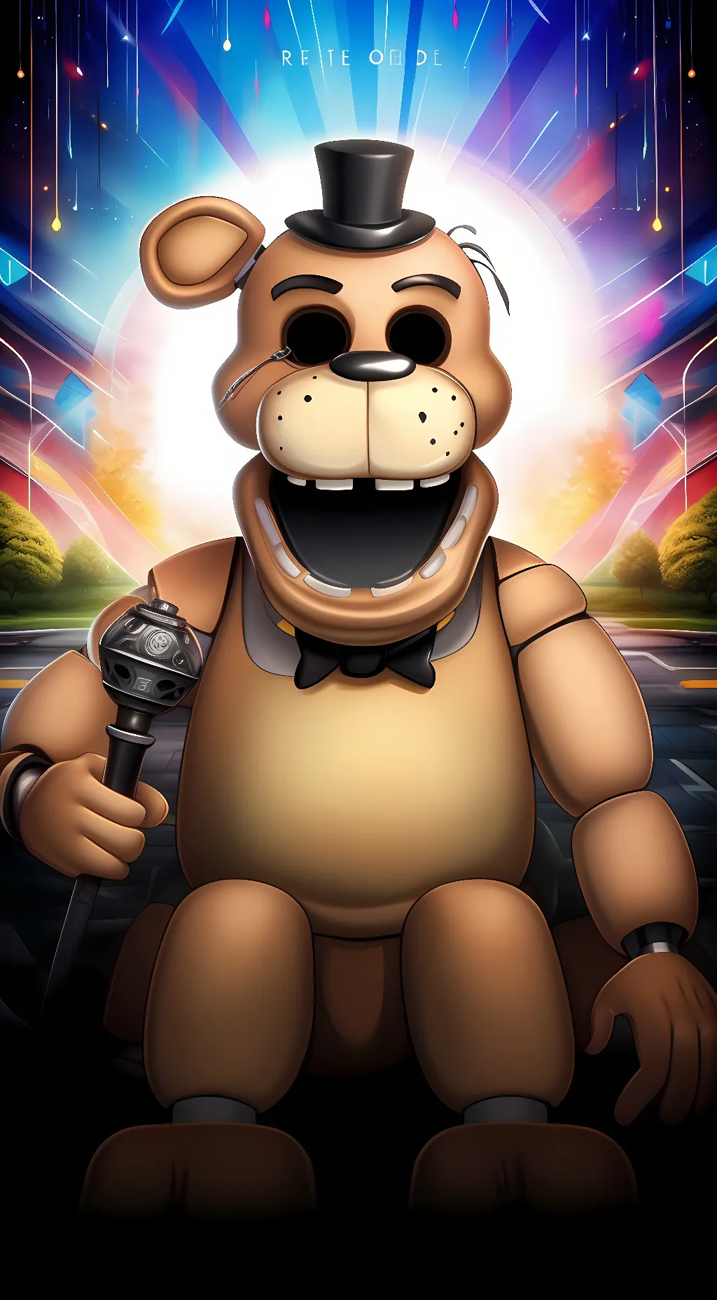 ai character: Golden Freddy background