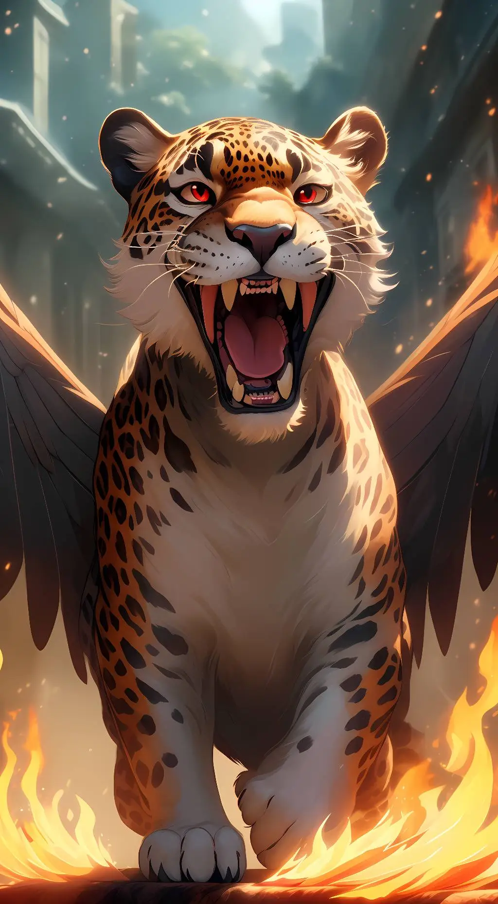 ai character: Fire Brezzik  background