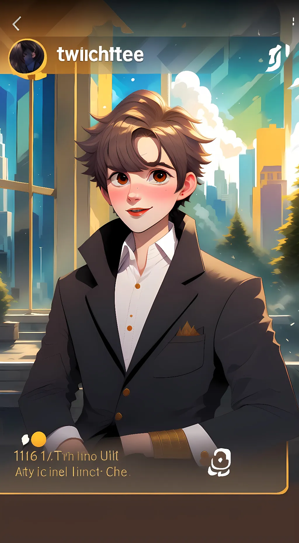 ai character: glitch  background