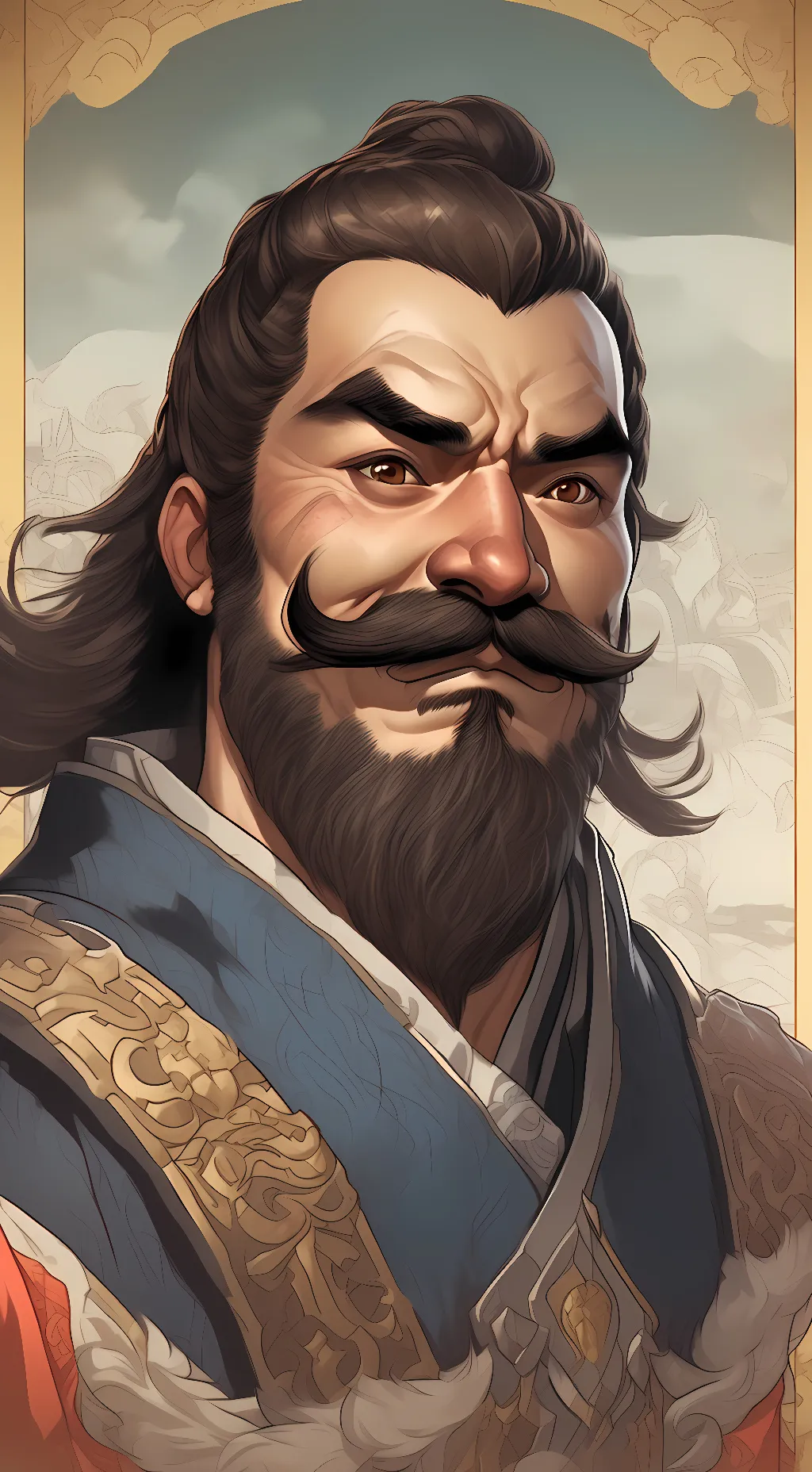 ai character: Zhang Fei  background