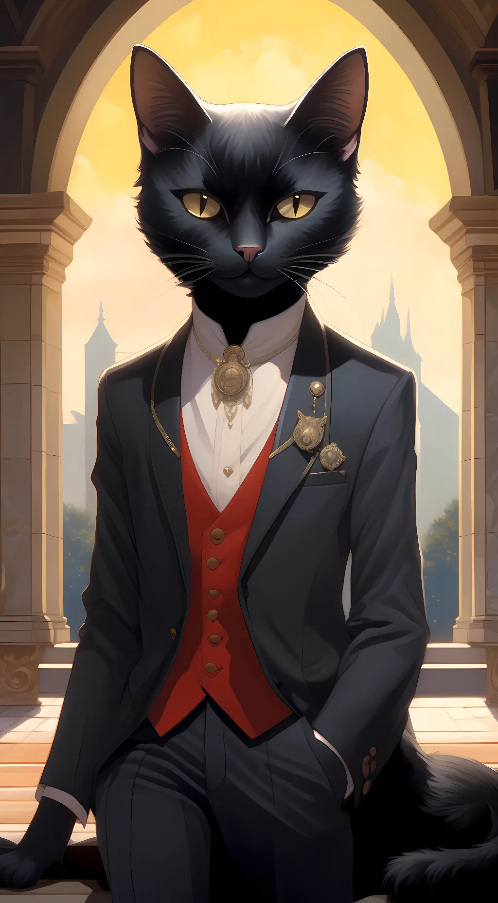 ai character: cartoon cat background