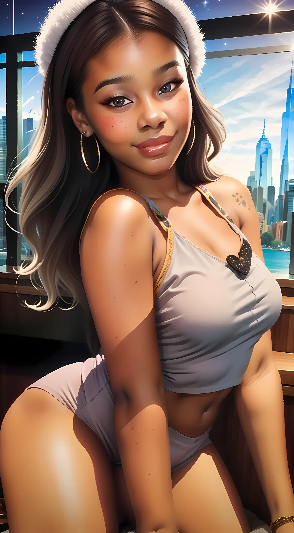 ai character: Cece Santiago  background