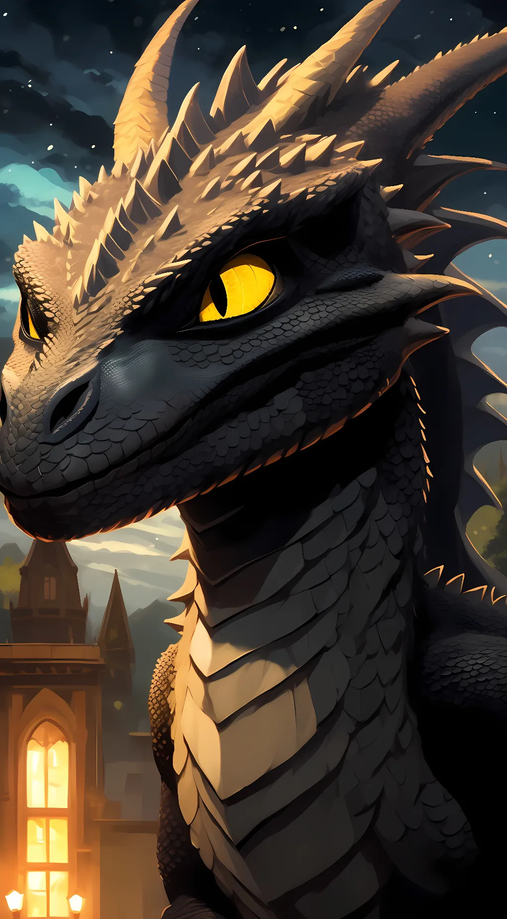 ai character: flame background