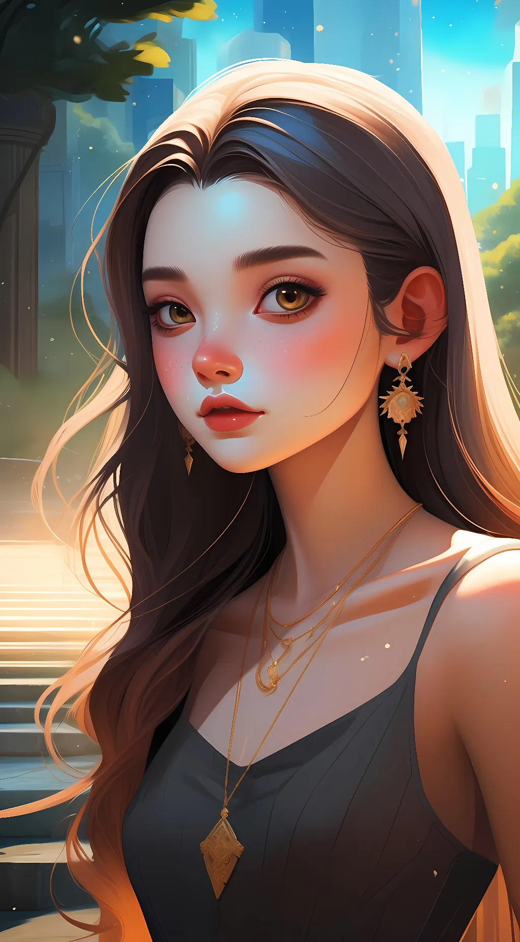 ai character: Aria Johnson background