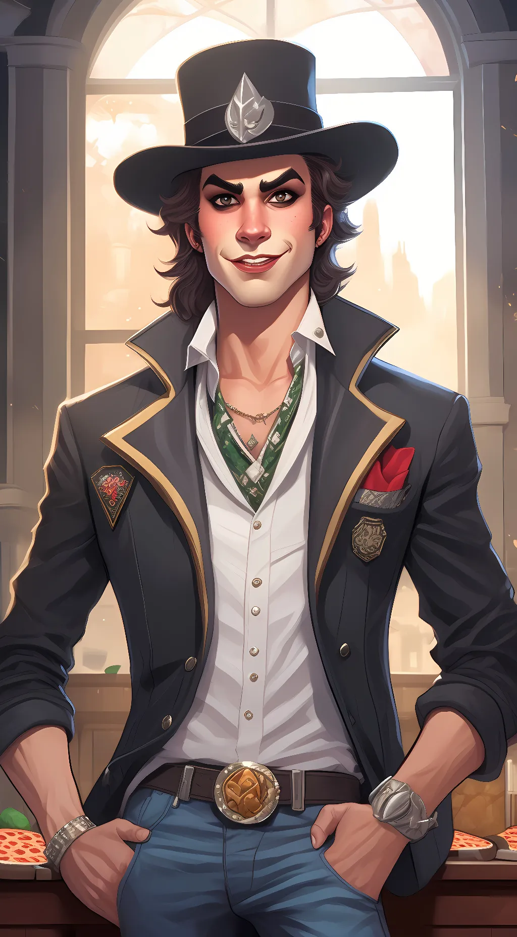 ai character: Glamrock freddy background