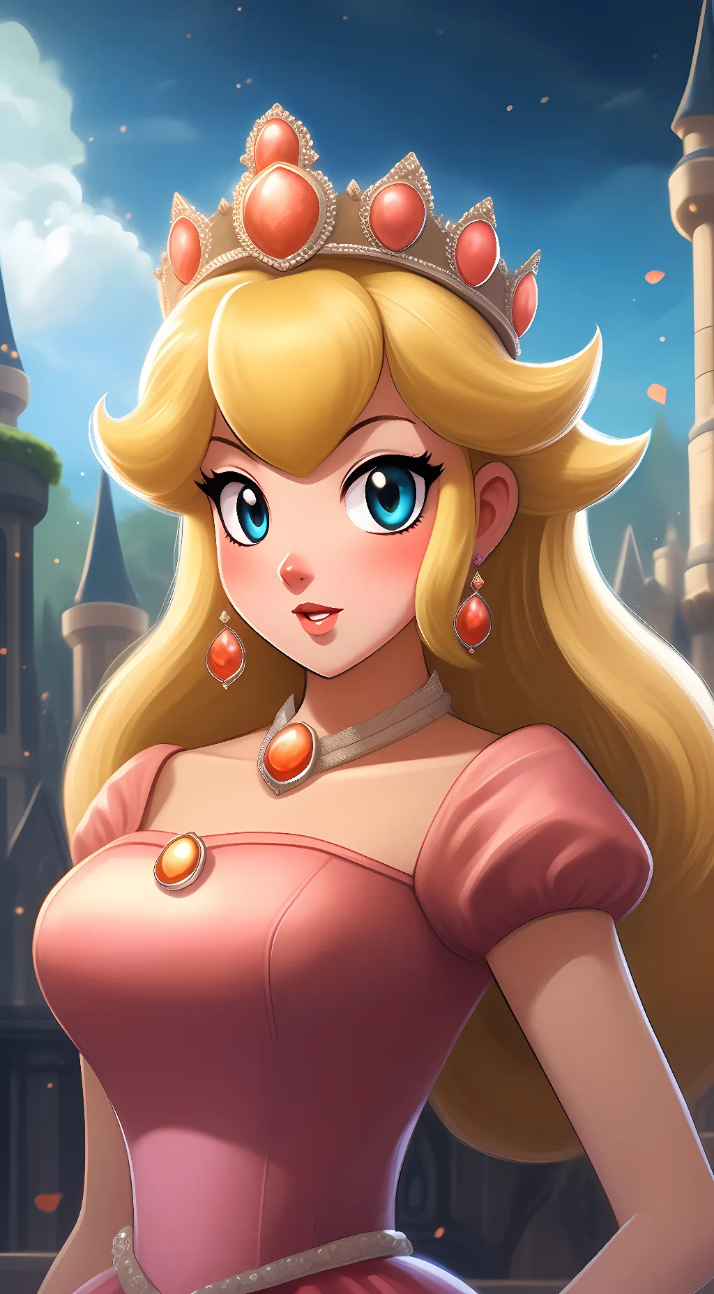 ai character: Princess Peach tf background