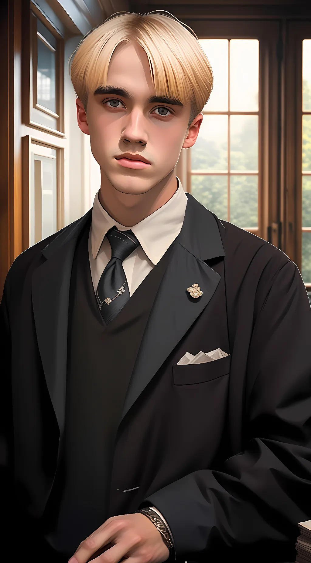 ai character: Draco Malfoy  background