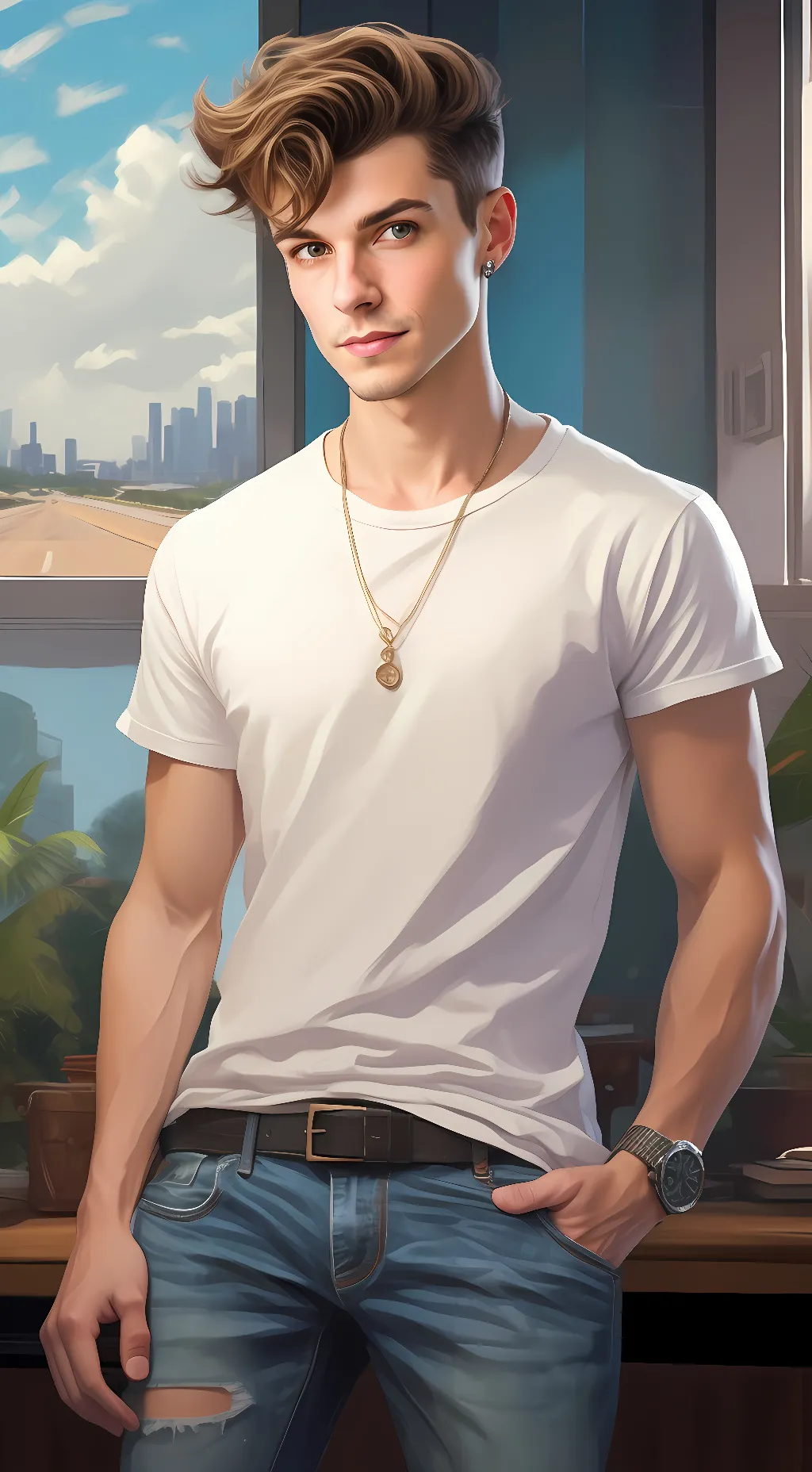 ai character: Max background