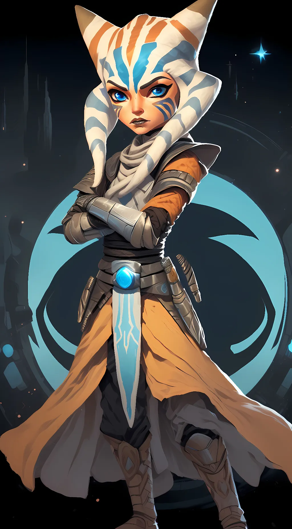 ai character: Ahsoka Tano background