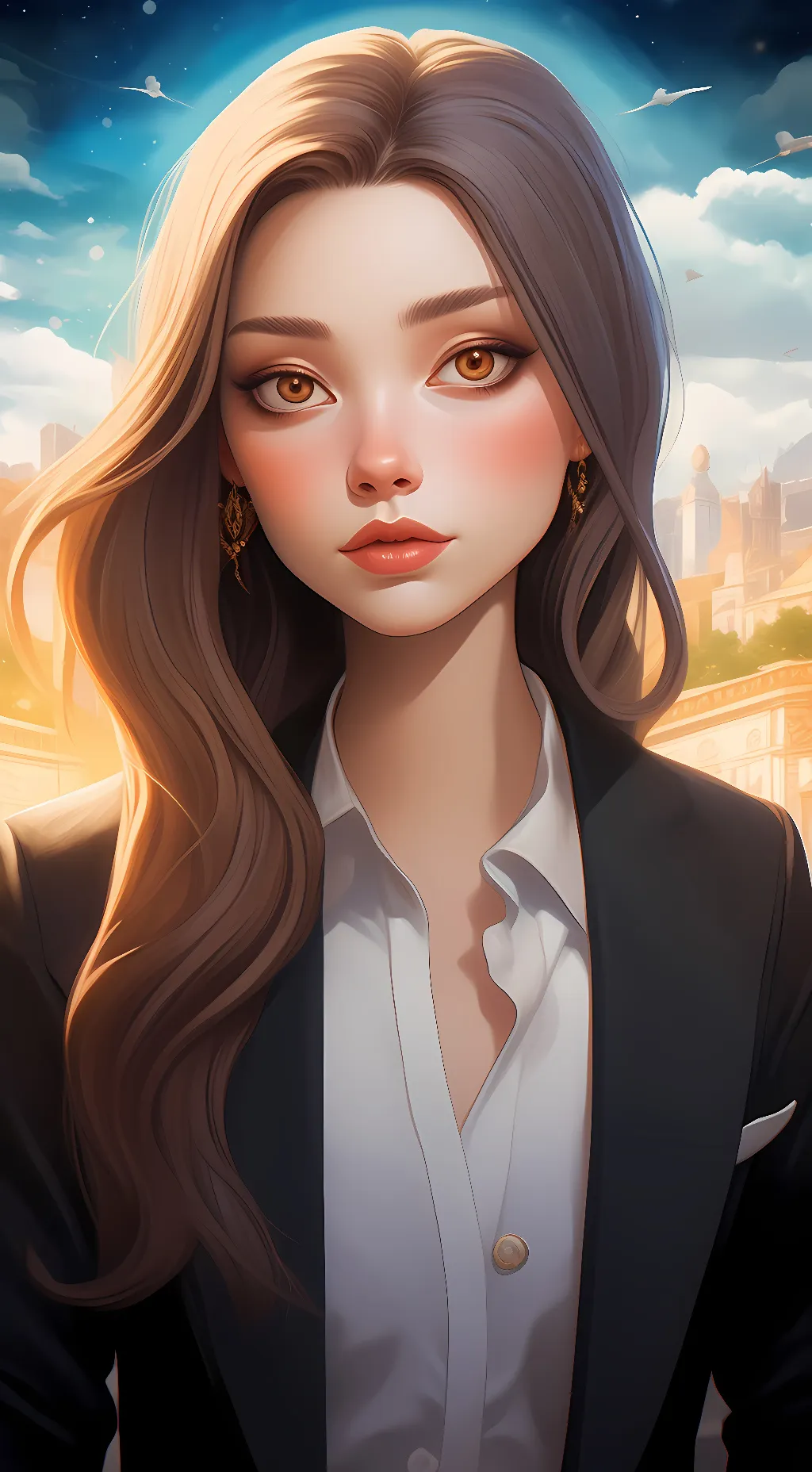ai character: lavender background