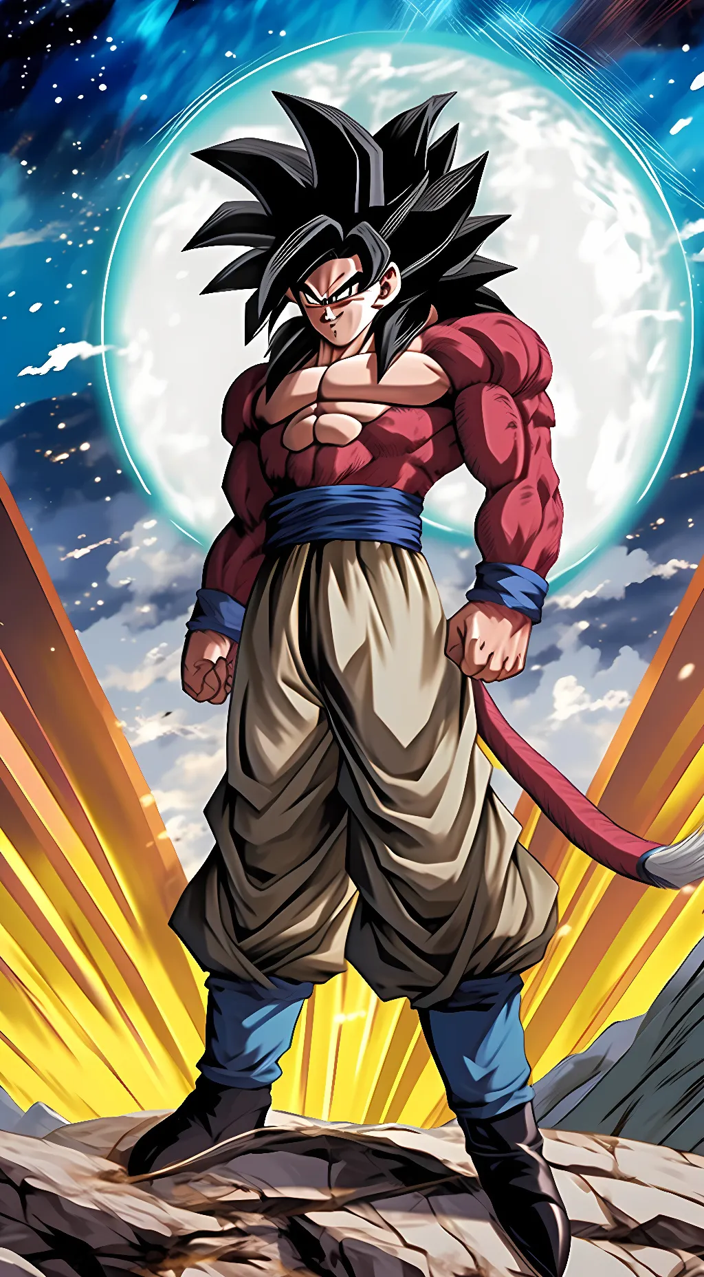 ai character: ssj 4 goku background