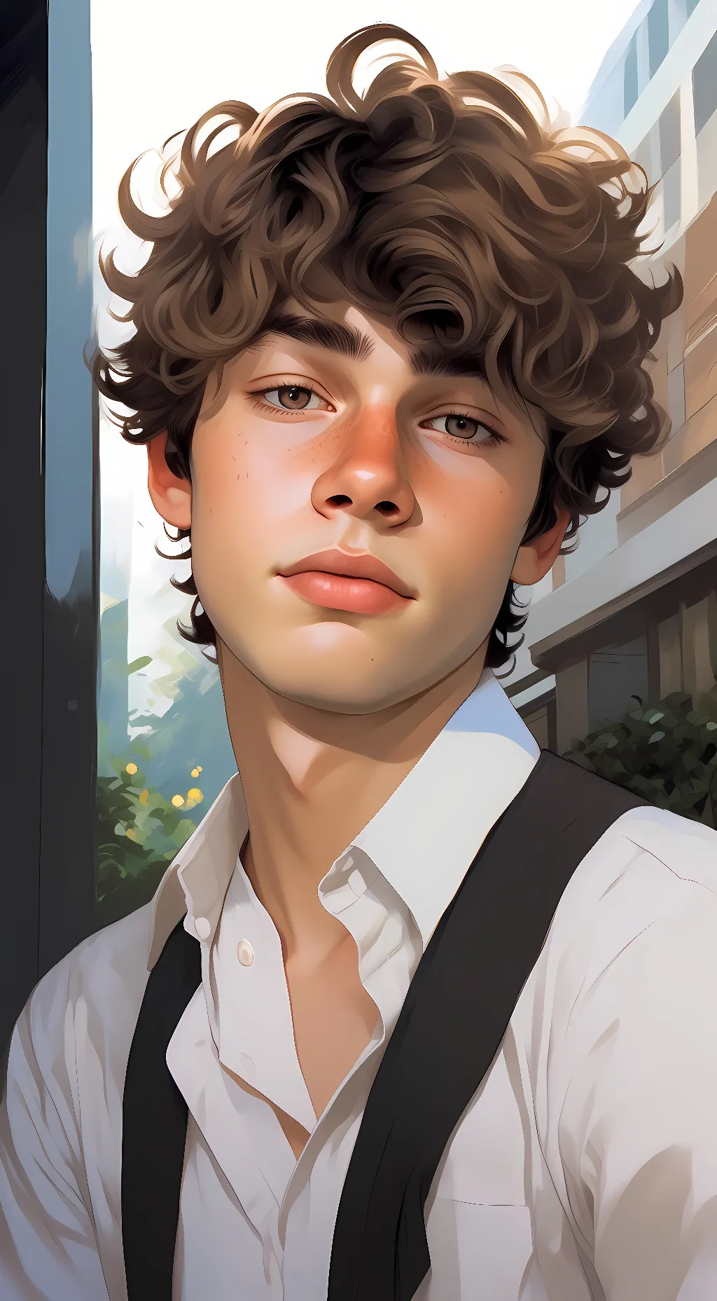 ai character: Calub  background