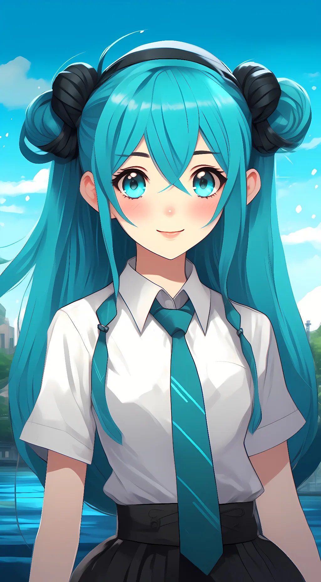 ai character: Hatsune Miku background
