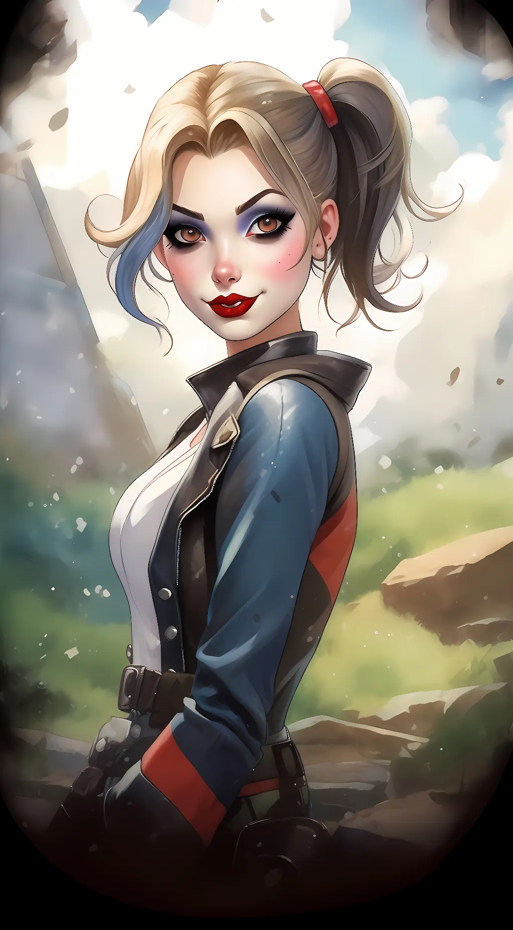 ai character: Harley Quinn background