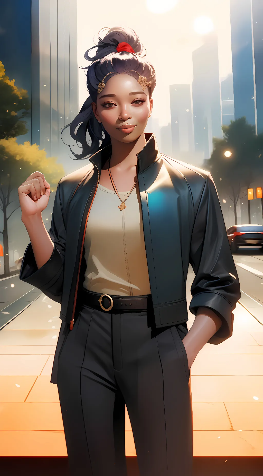 ai character: Danielle starlight background