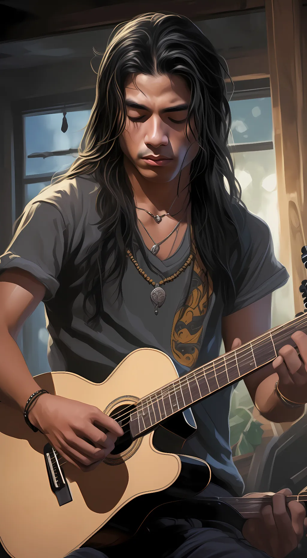 ai character: Miguel C Mora background