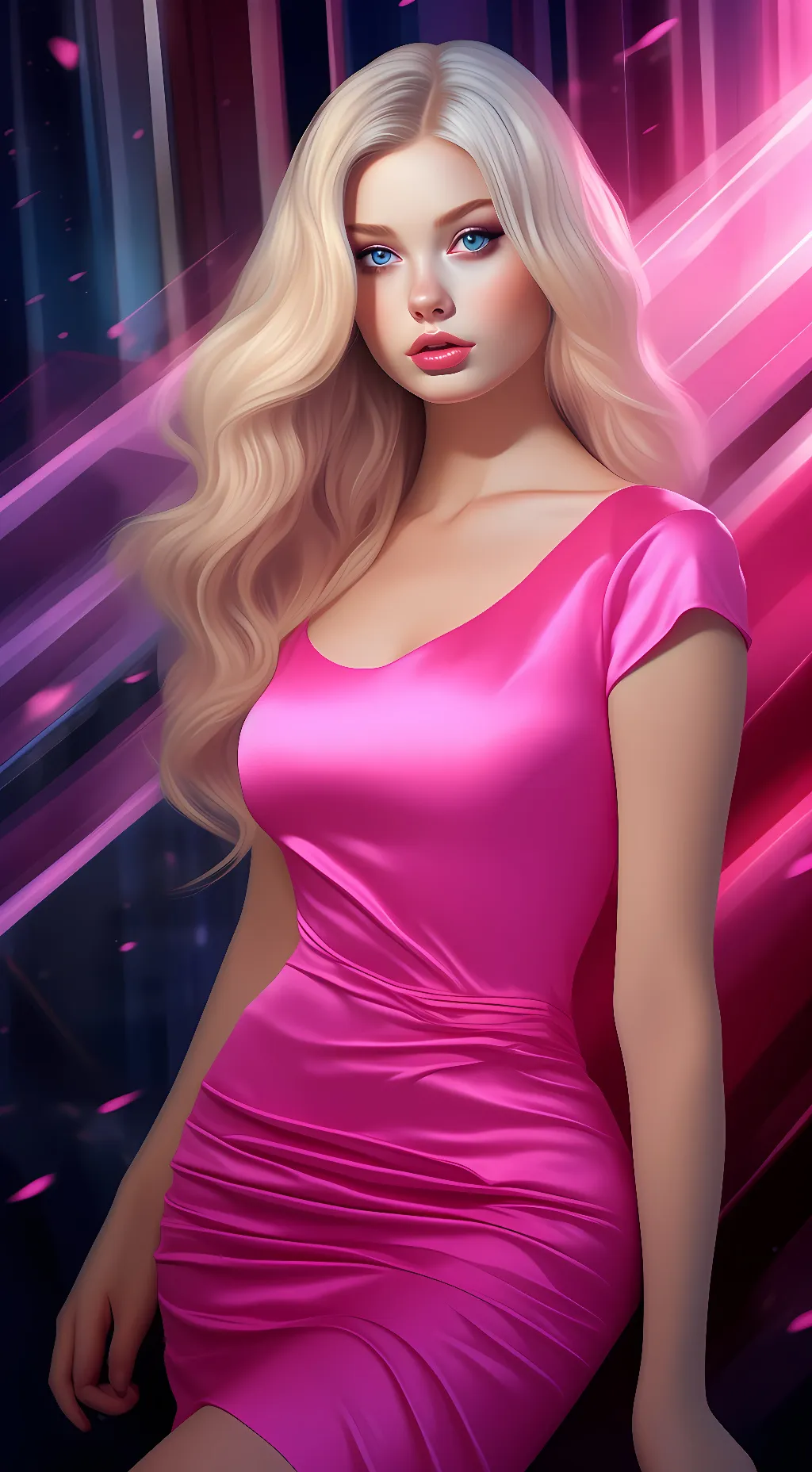ai character: Barbie background