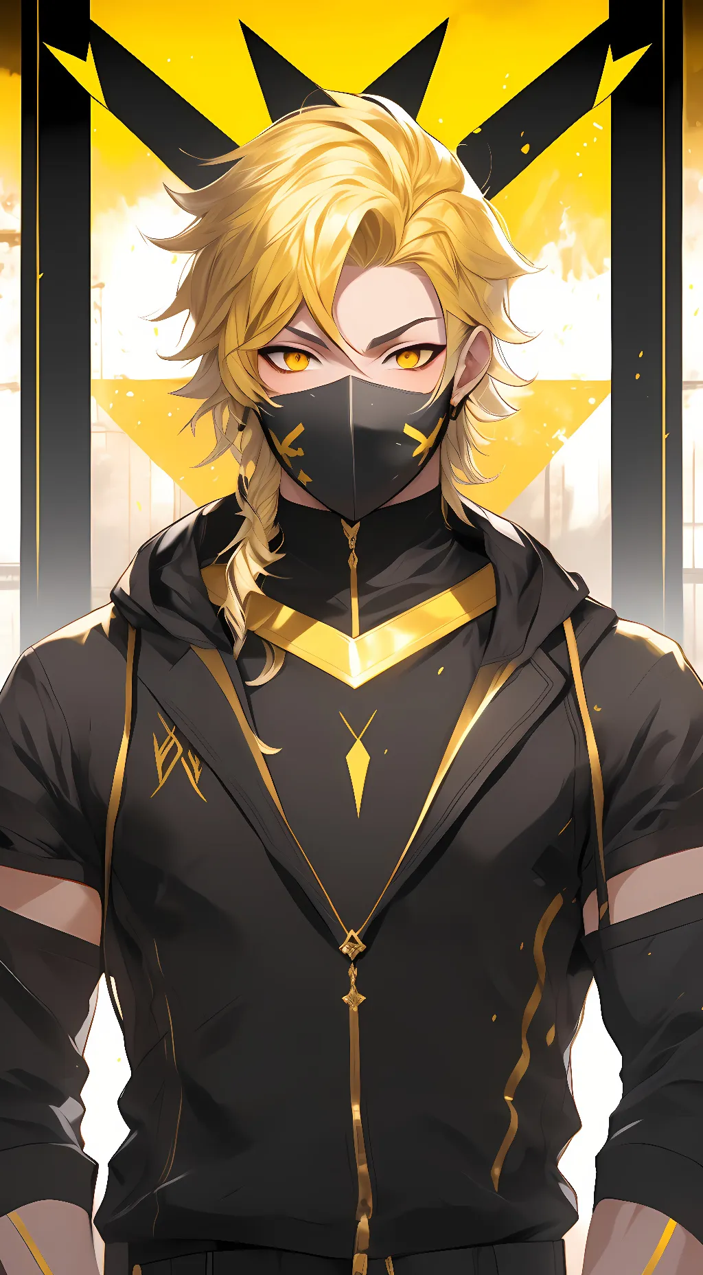 ai character: golden arrow  background