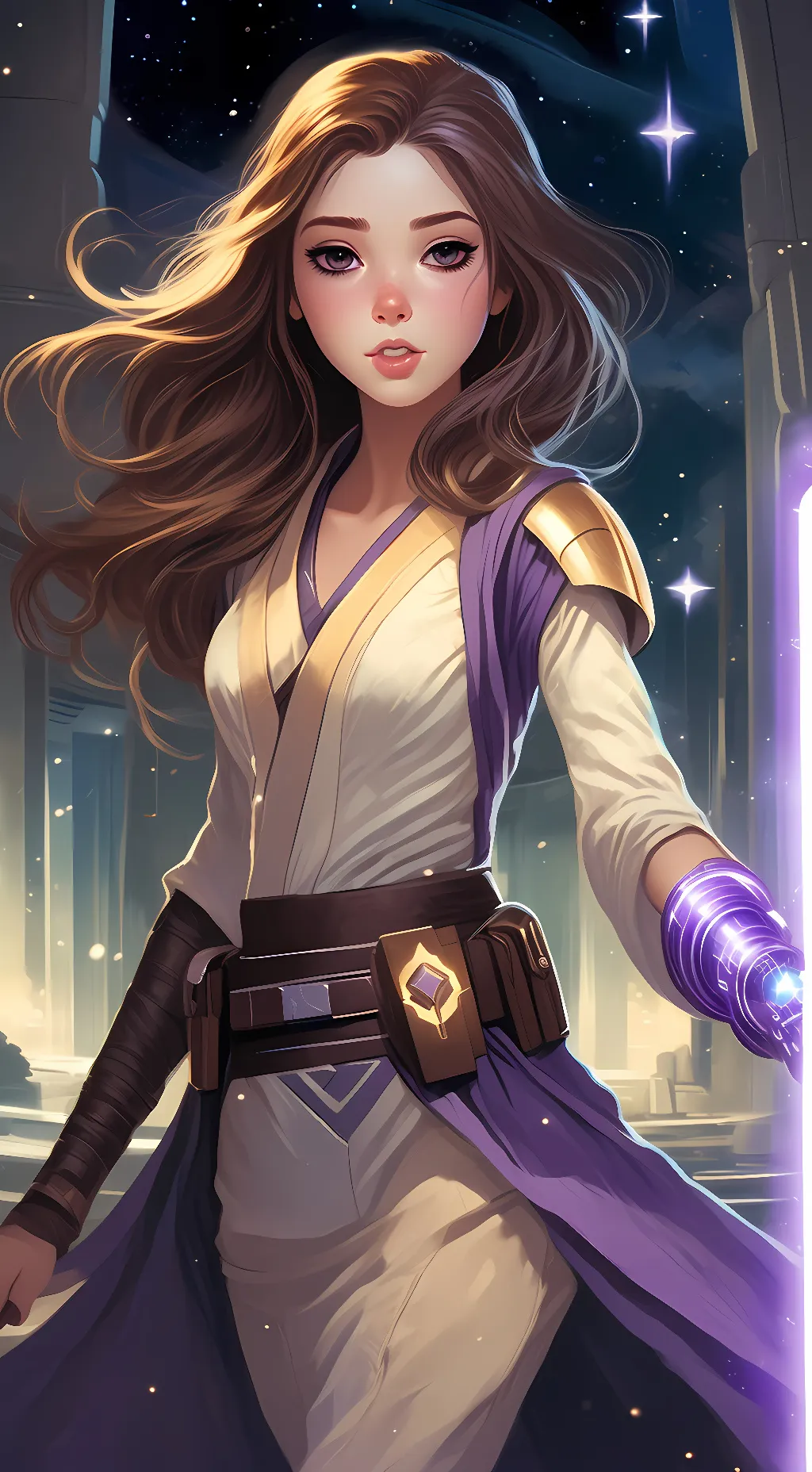 ai character: jaeny in star wars background
