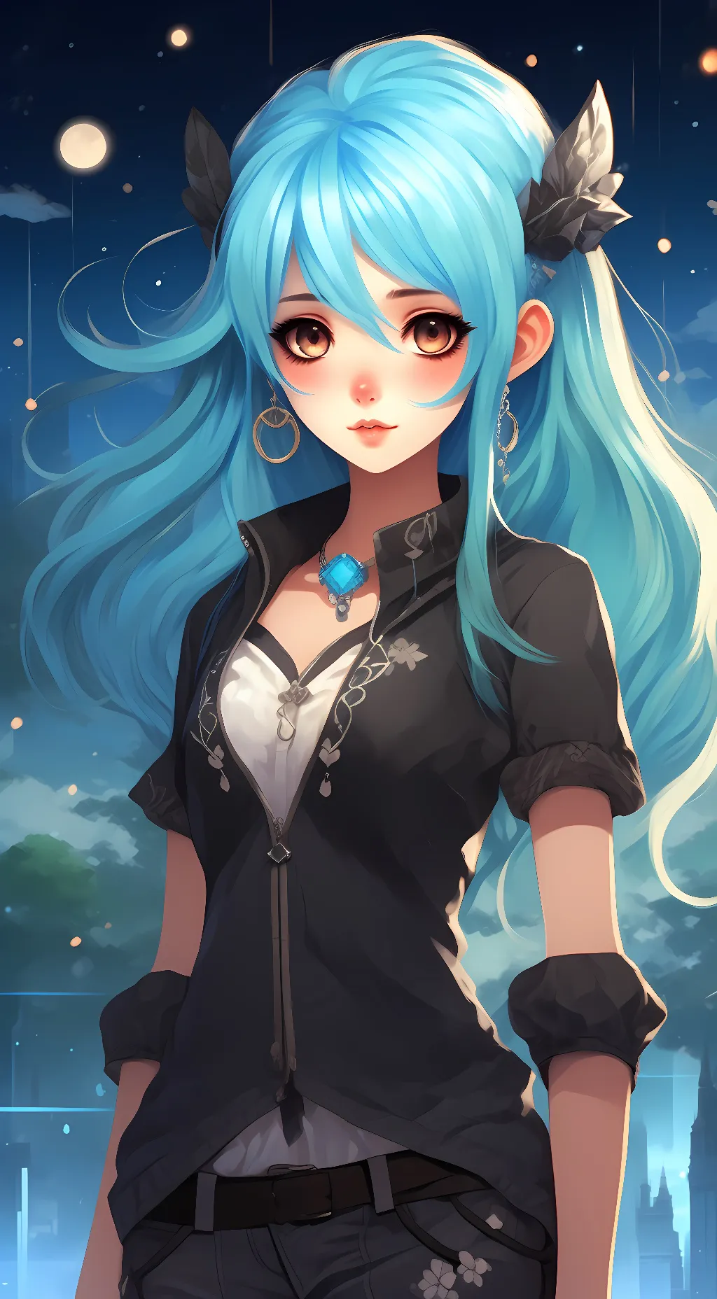 ai character: Miku original  background