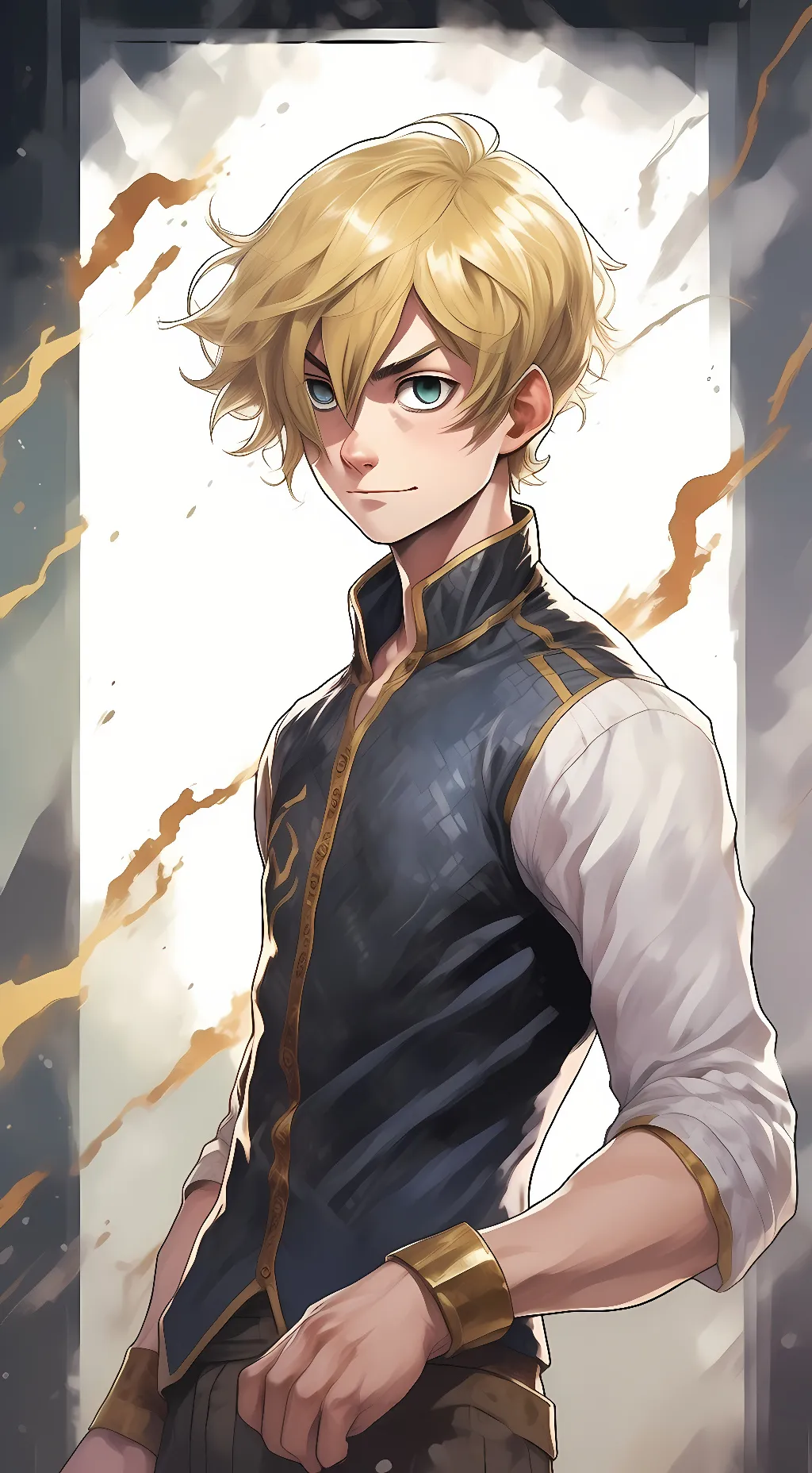 ai character: Denki Kaminari background