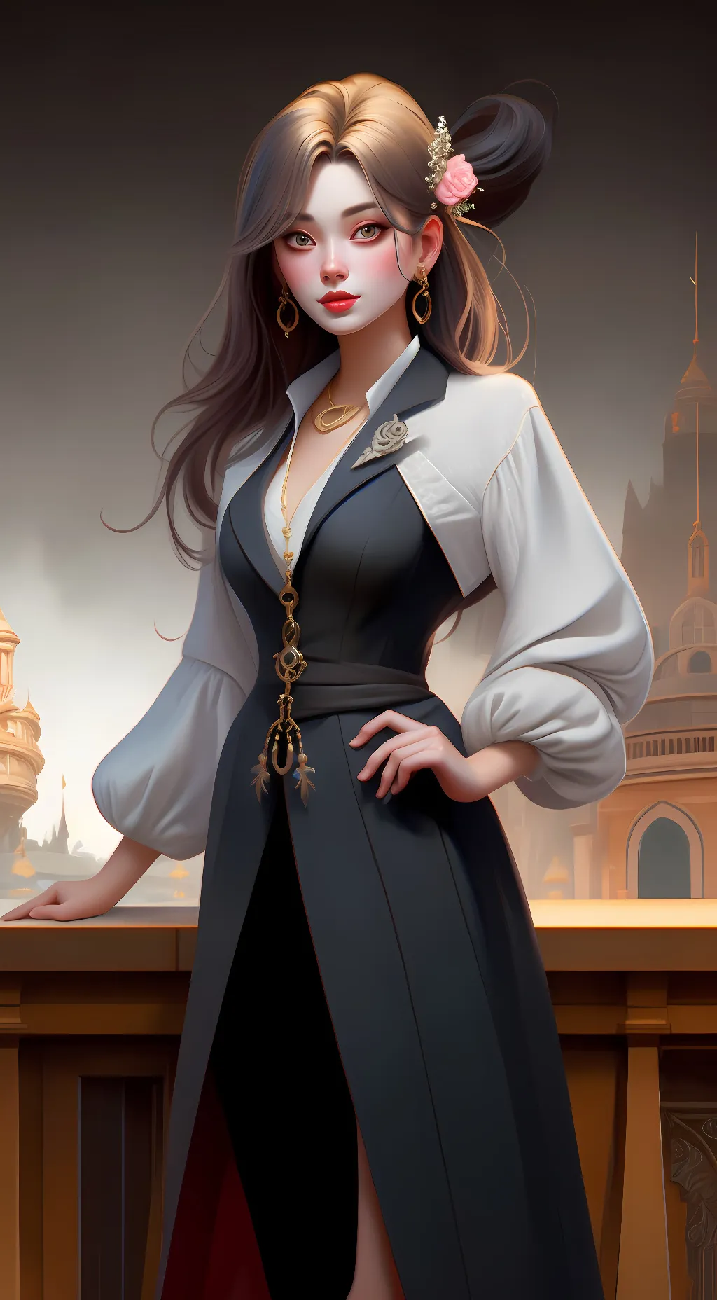 ai character: girl background