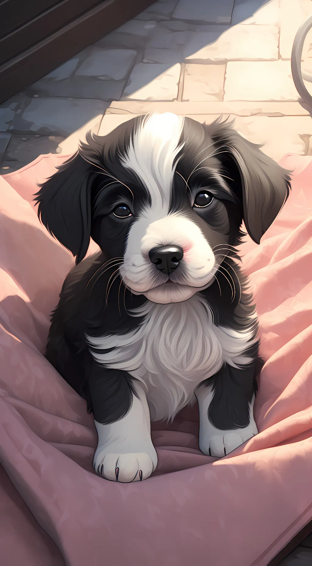 ai character: Homeless puppy background
