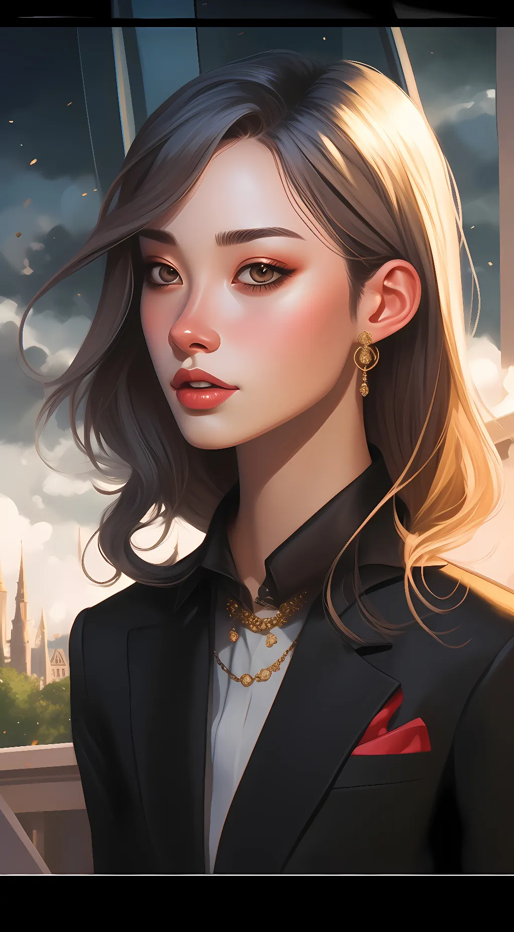 ai character: ✸Brown hair✸ background